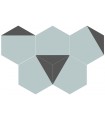 Carreau en ciment hexagonal 23x20
