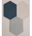 Carreau ciment uni large hexagon form 17x20 cm2, LH-HEX-01