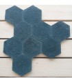Hexagon con relive Azul Marino