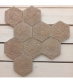 Relief hexagon cement tile 10x10 cm2 CREMA