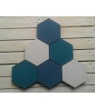 Hexagonal 23x20 cm2 monocolor