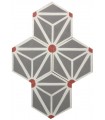 Carreau décoratif en ciment hexagonal 20 x 20